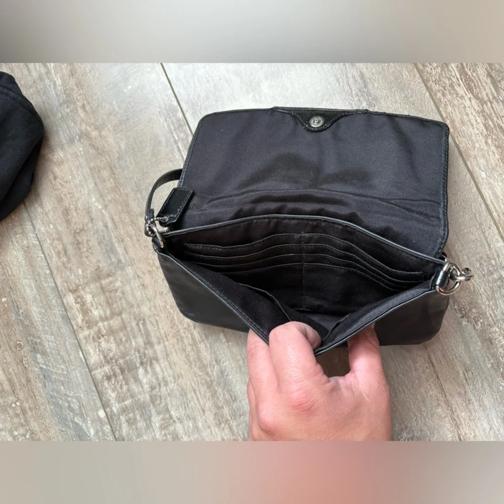 Coach Black Leather Babybag - Picture 6 of 6